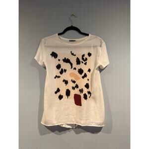 Zara W Collection Abstract Print Short Sleeve Top